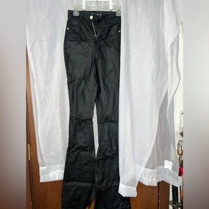 PLT Black Leather Pants